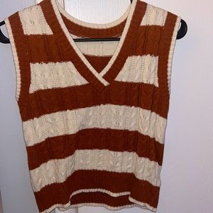 Orange and cream vest size small-medium